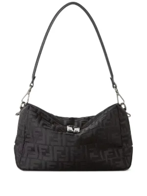 FENDI FF Logo Leather Shoulder Bag | Brown | FARFETCH ZA