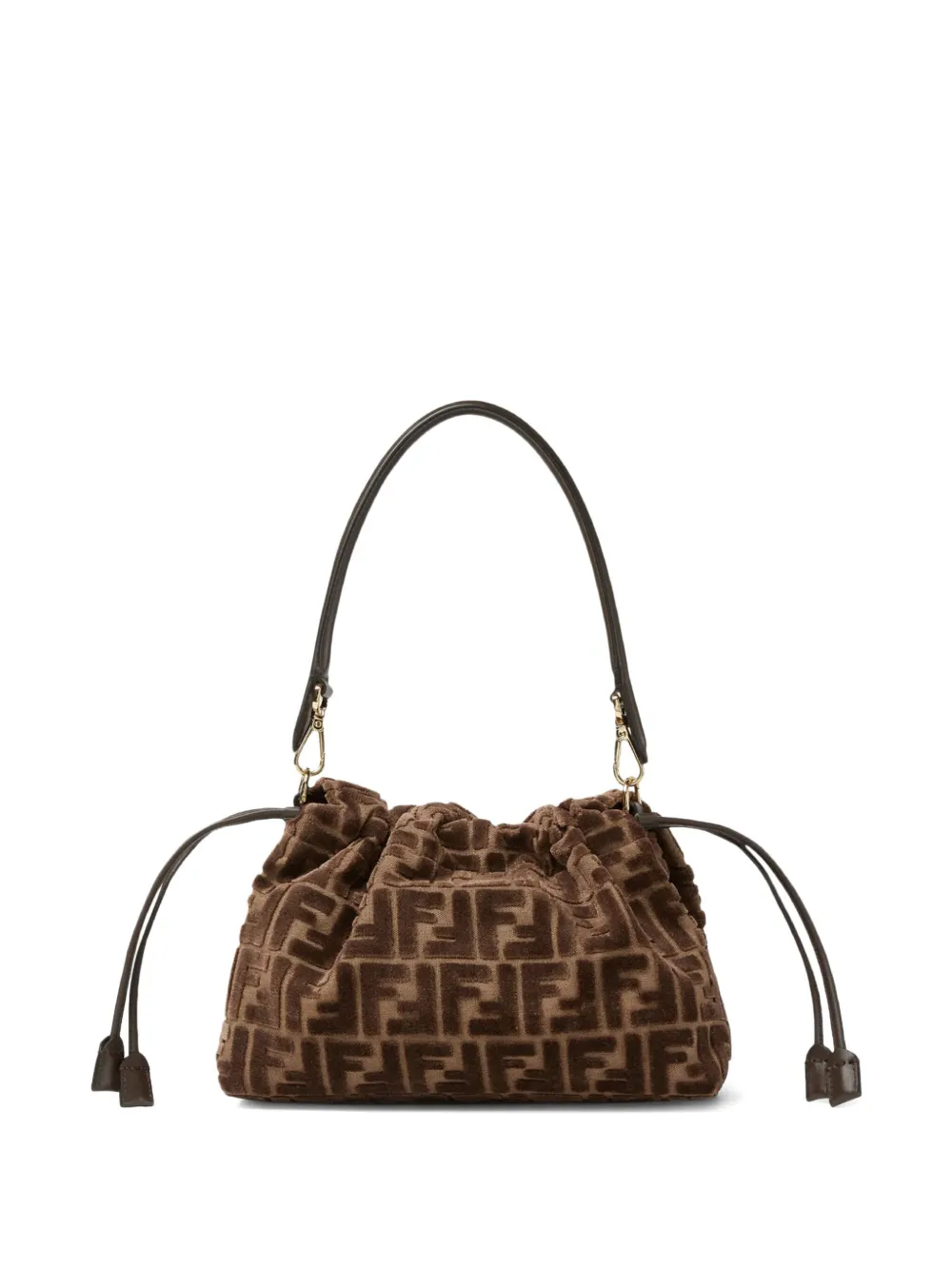 FENDI Medium Mamma Baguette leren schoudertas - Bruin