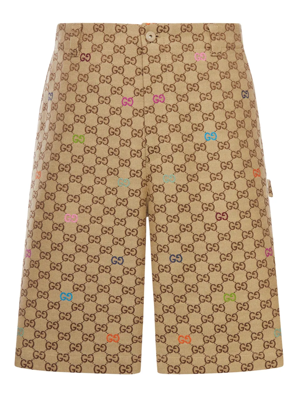 Gucci GG logo-pattern shorts | Brown | Image 1