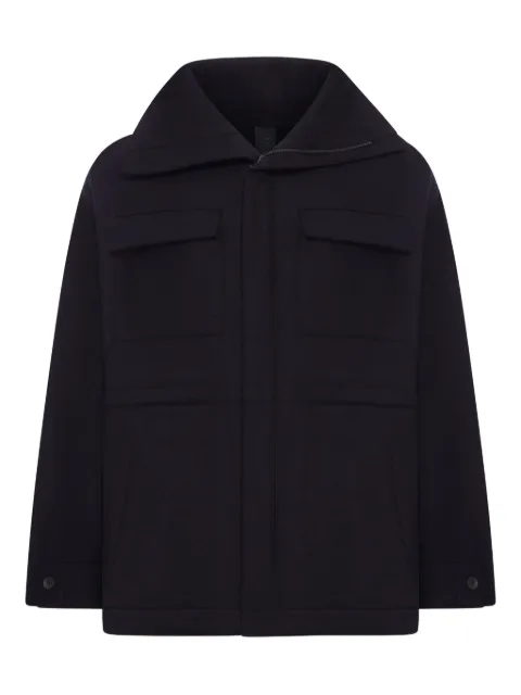 Transit flap-pocket hooded jacket