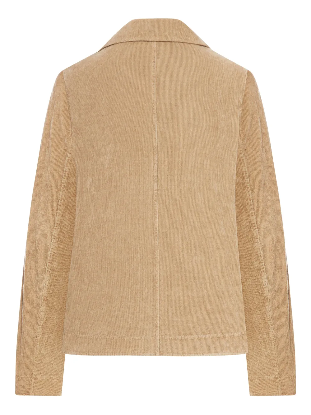 Transit Flared Velvet Ribbed Jacket In Brown