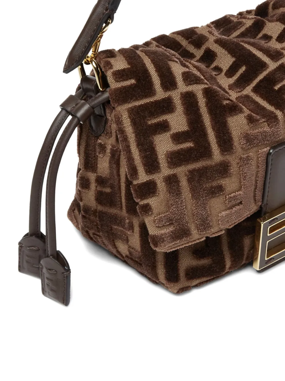 Fendi Tobacco Mamma Baguette Shoulder Bag In Brown