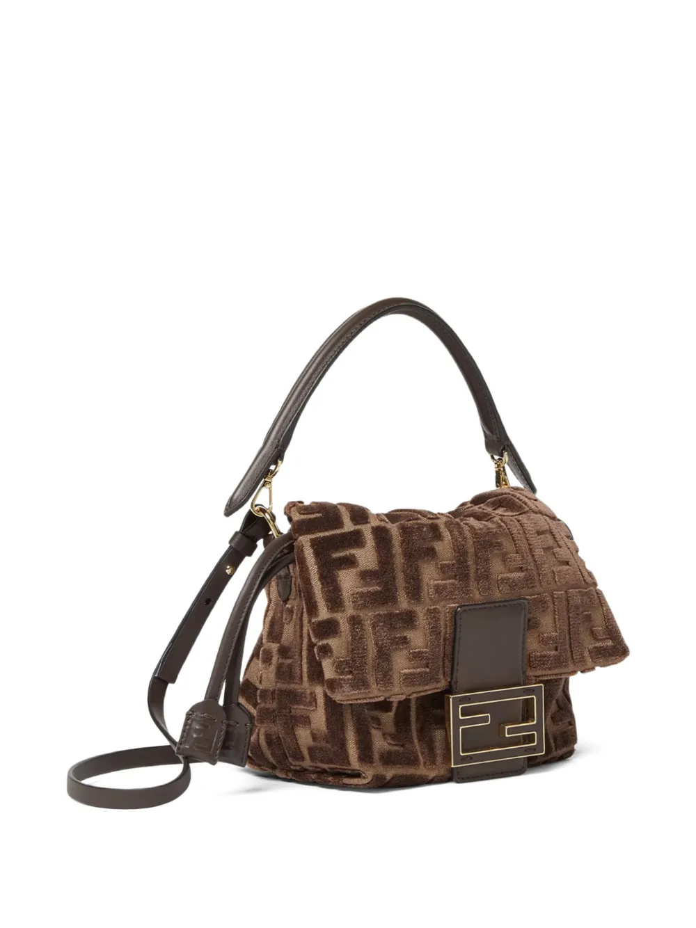 Fendi Tobacco Mamma Baguette Shoulder Bag In Brown