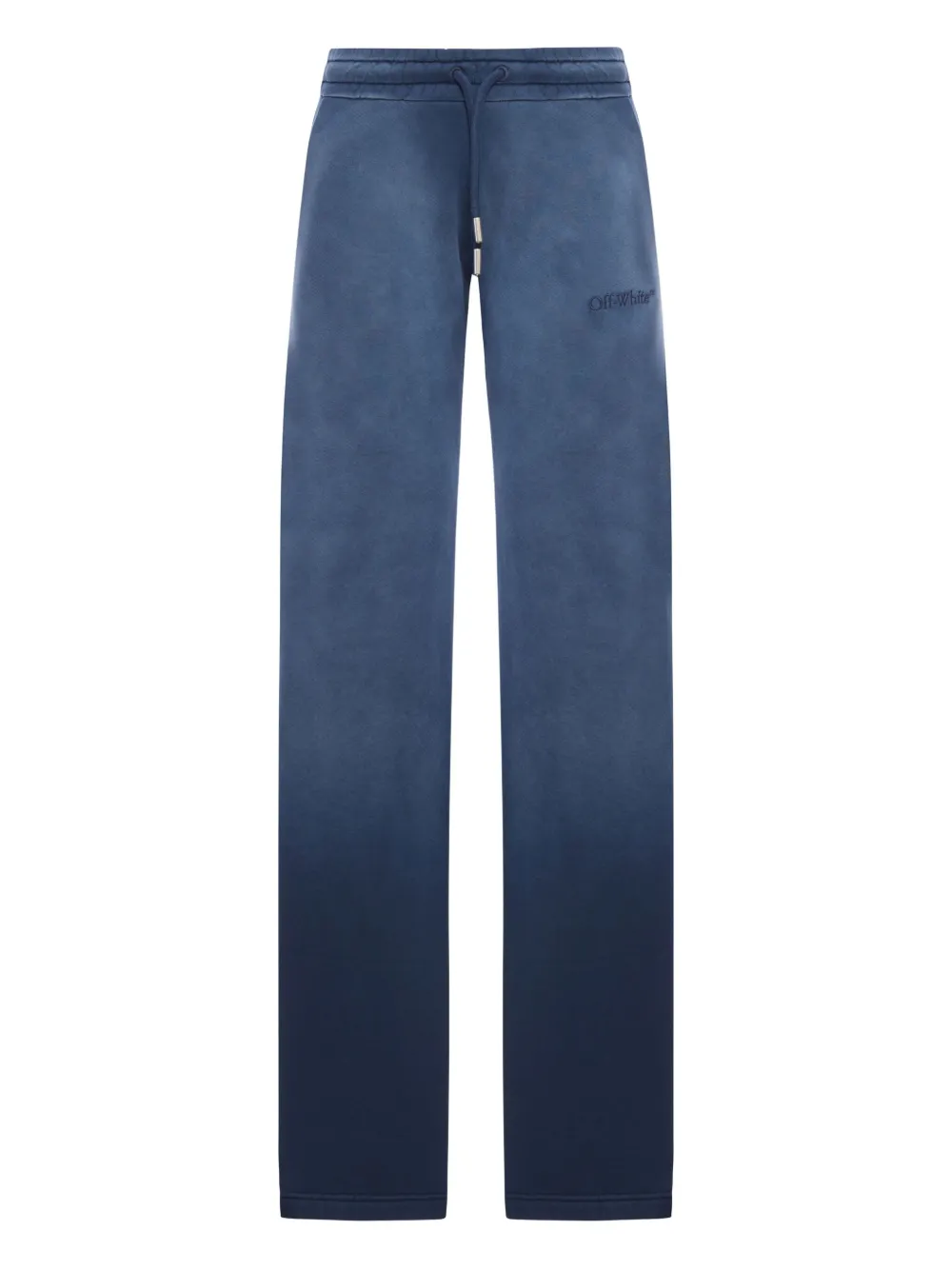 Off-white Cotton Sweatpants With A Degraded Effect In Blue