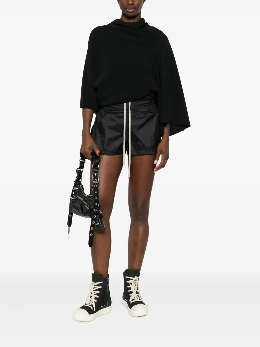 Rick Owens shirred drawstring-waist boxing trousers | Short Shorts | Image 2