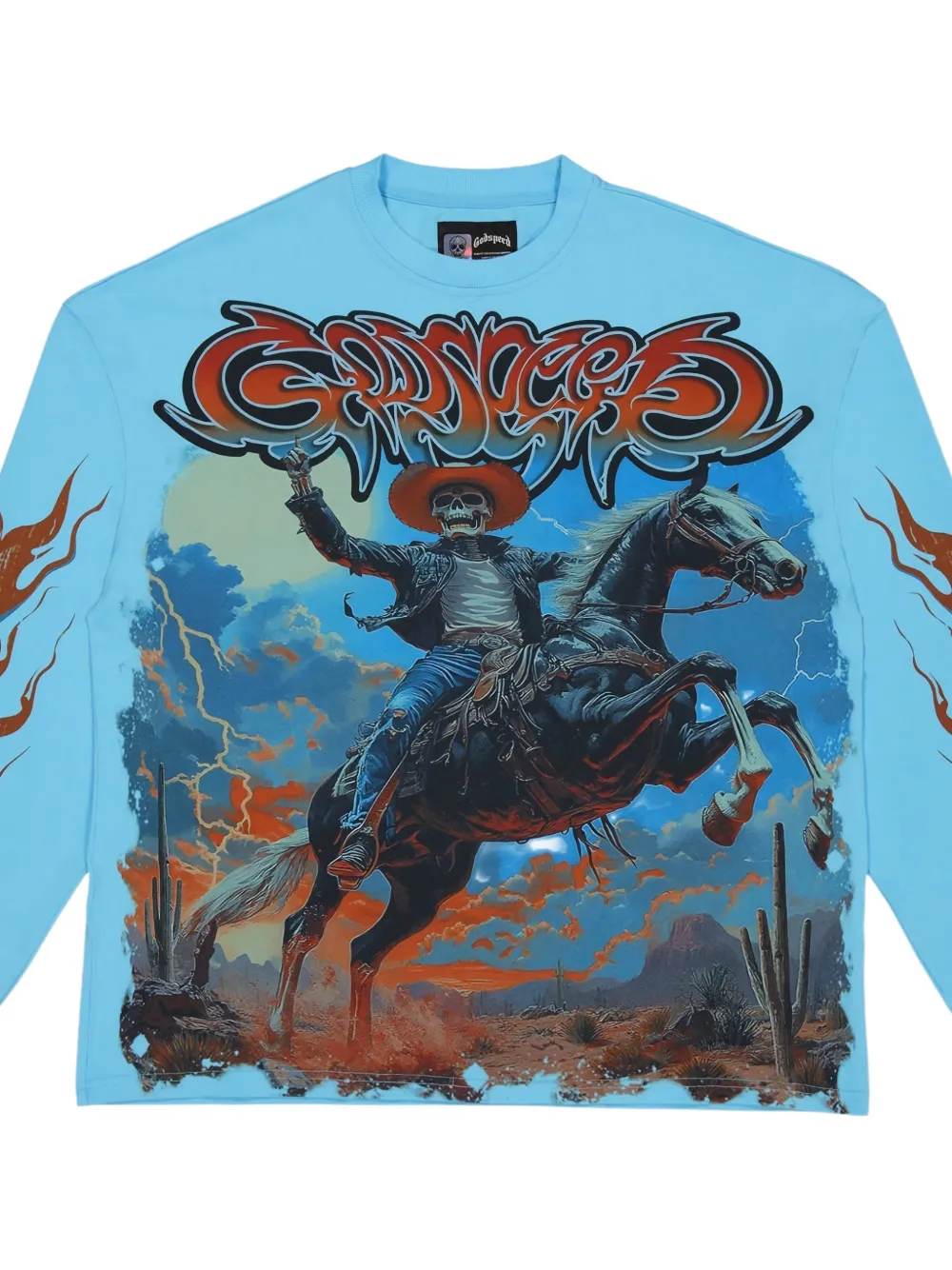 GODSPEED Best Western long-sleeve T-shirt - Blauw