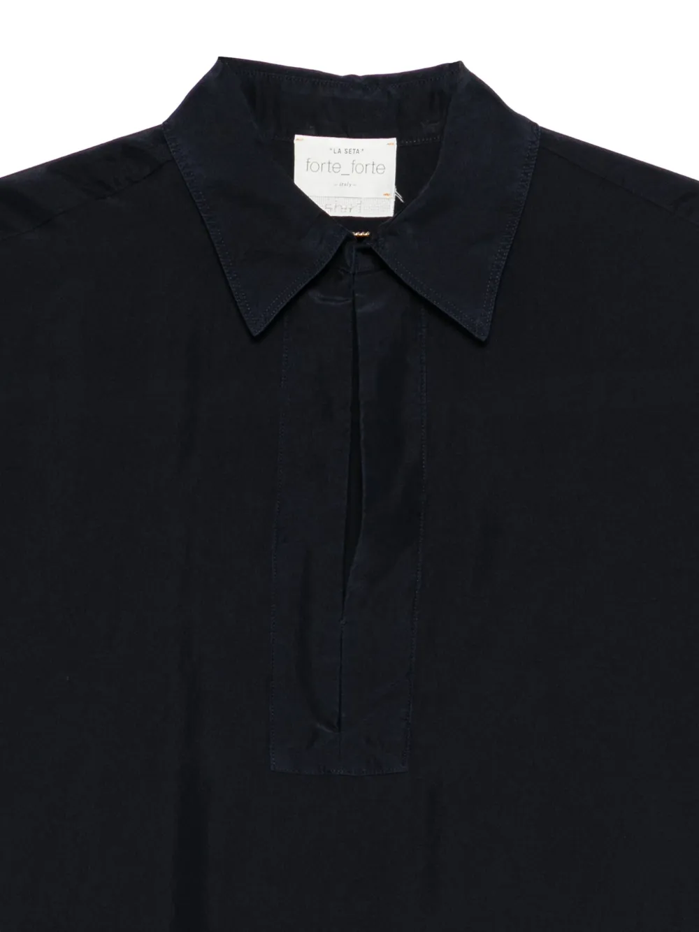 Forte Zijden blouse Blauw
