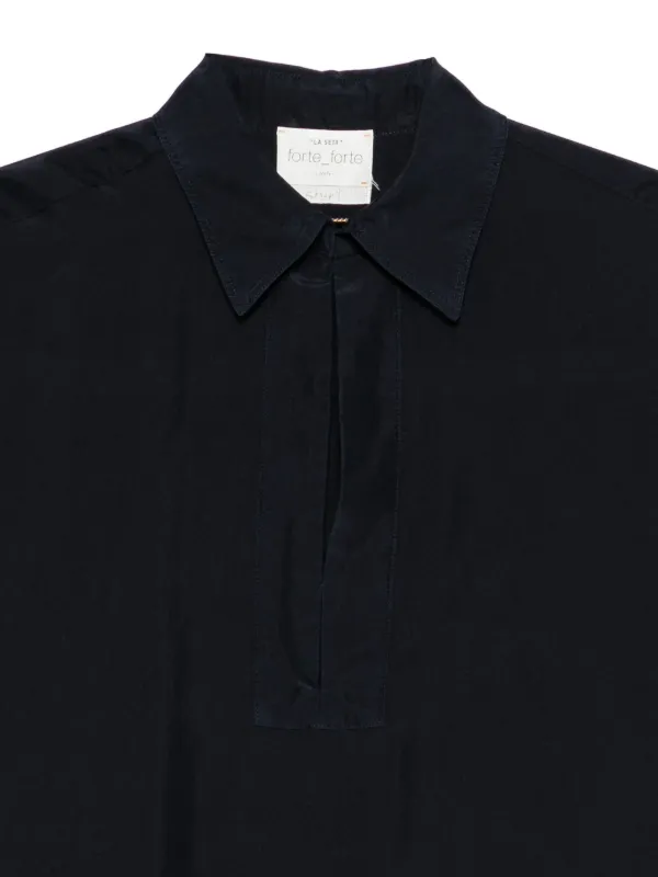Forte Forte シルクブラウス | ブルー | FARFETCH JP