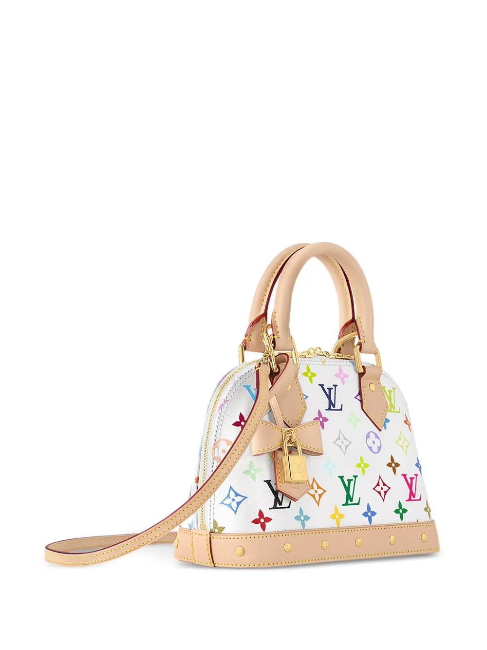 Pre-owned Louis Vuitton Multicolored Monogram Backpack In White