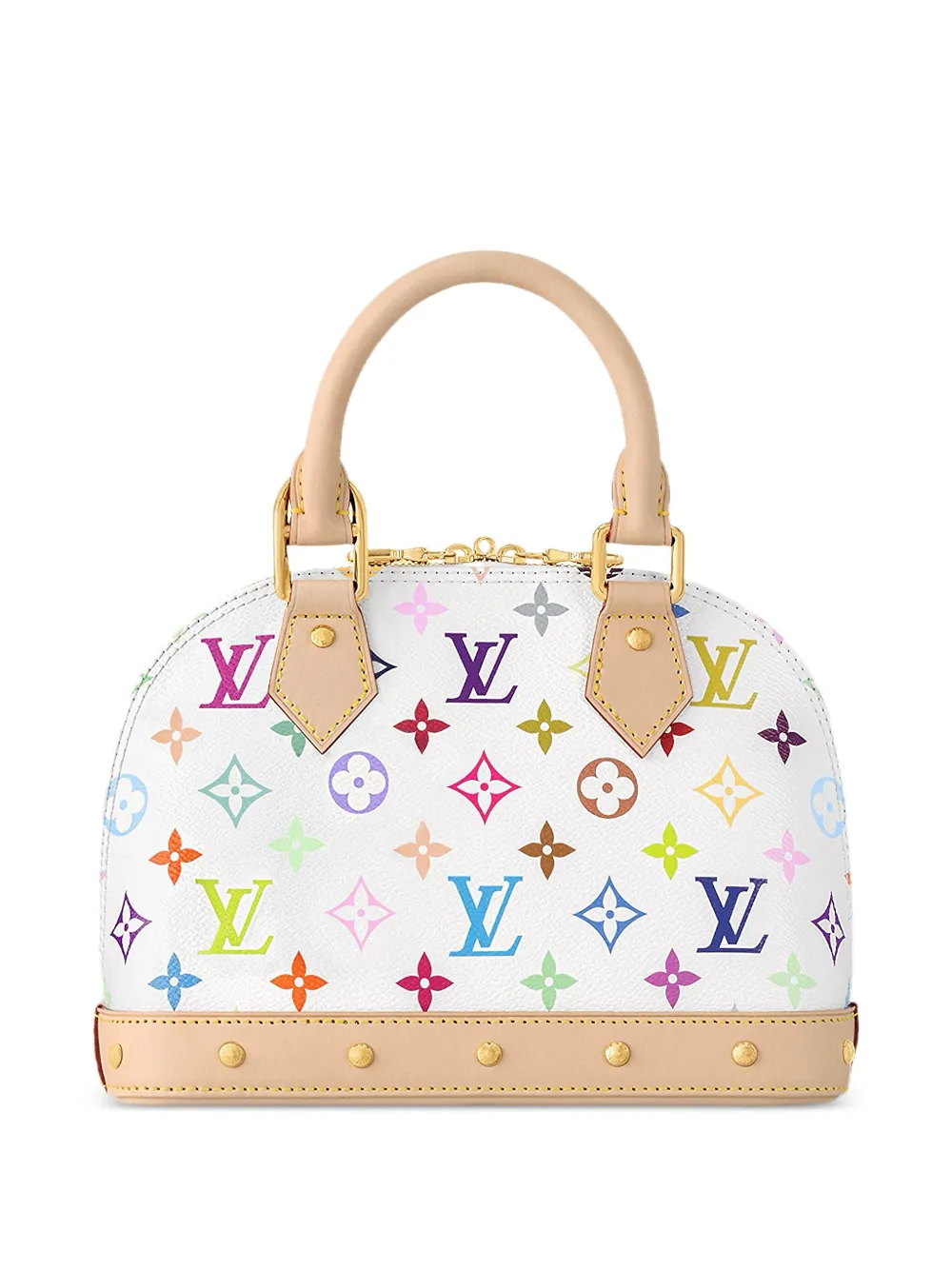 Pre-owned Louis Vuitton Multicolored Monogram Backpack In White