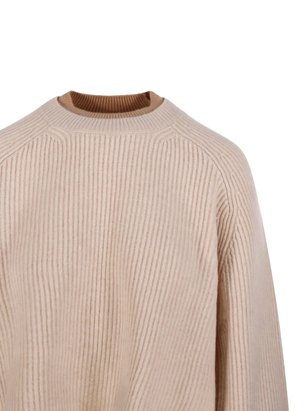 Max Mara Ribbed-knit Jumper In Neutral