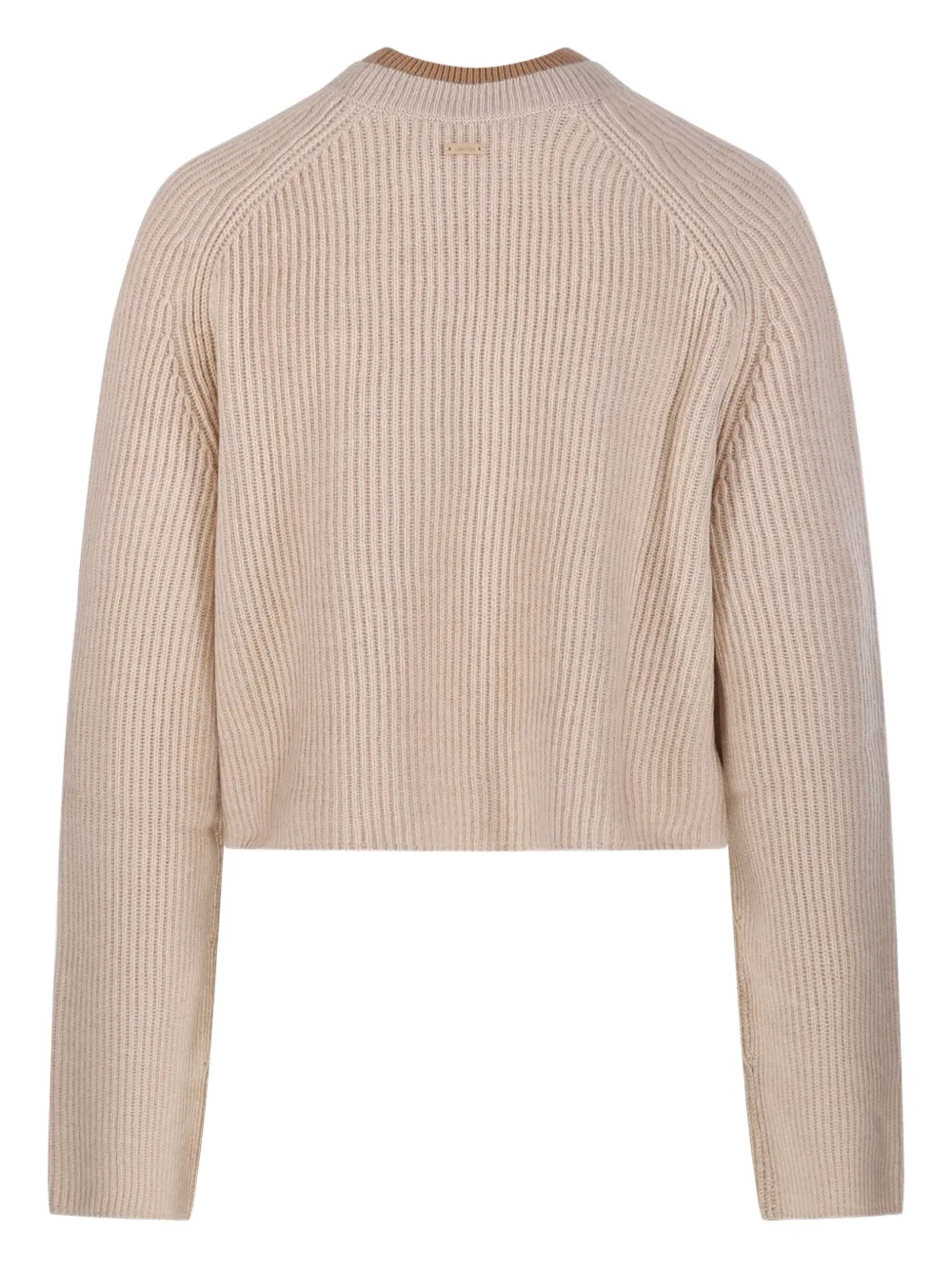 Max Mara Ribbed-knit Jumper In Neutral
