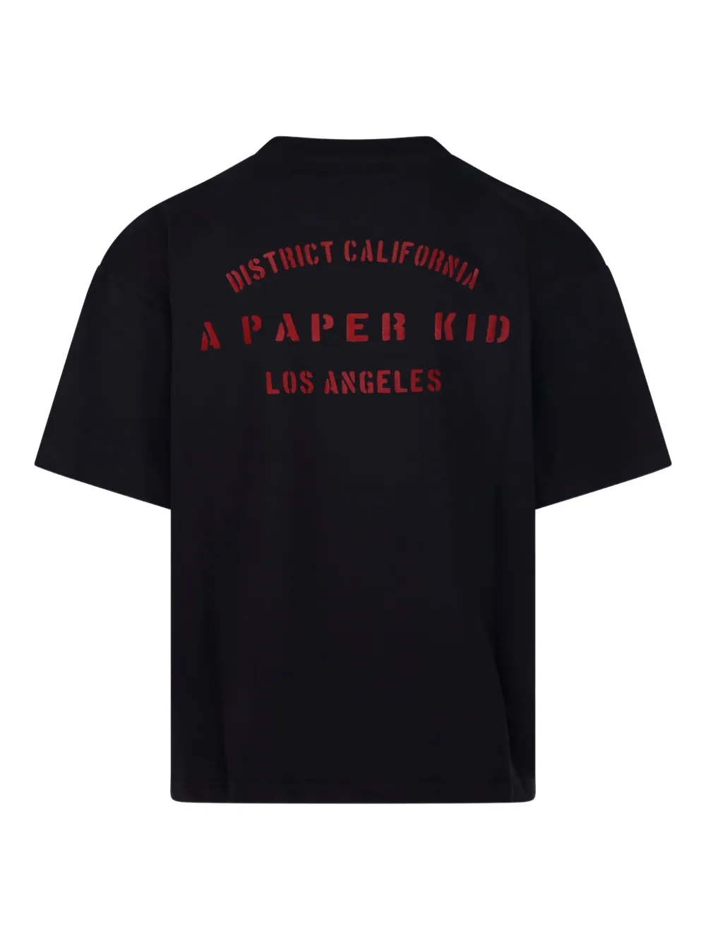 A Paper Kid T-shirt met logoprint - Zwart