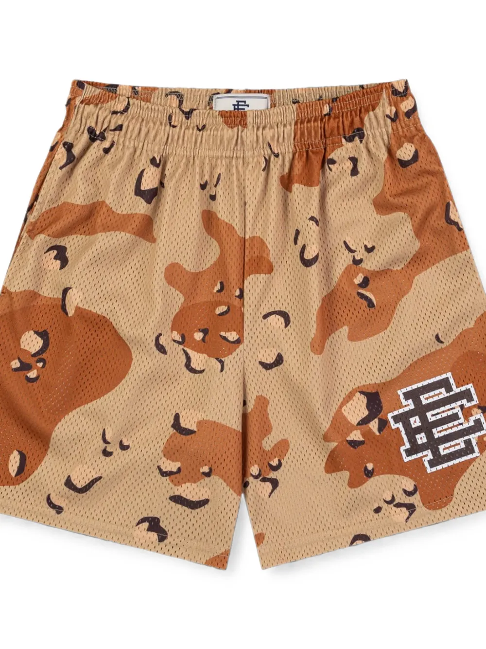 ERIC EMANUEL EE Basic mesh shorts met camouflageprint Beige