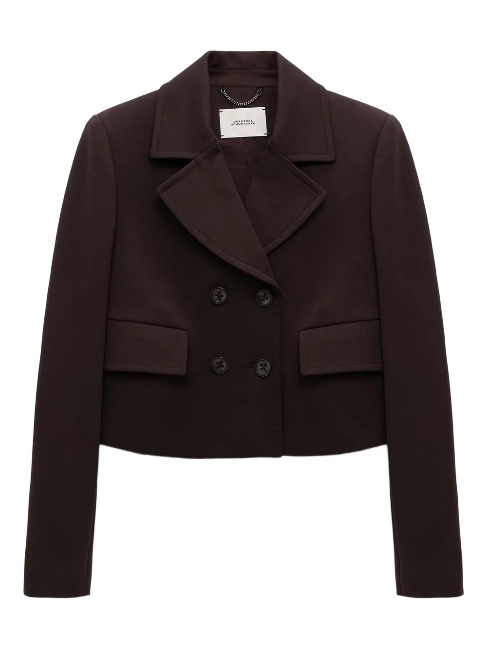 Dorothee Schumacher double-breasted cropped blazer | Brown | Image 1