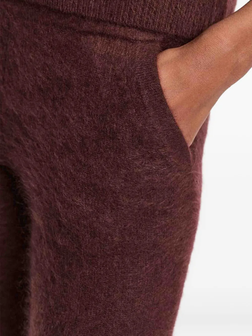 Dorothee Schumacher Brushed-finish Flared Trousers In Brown
