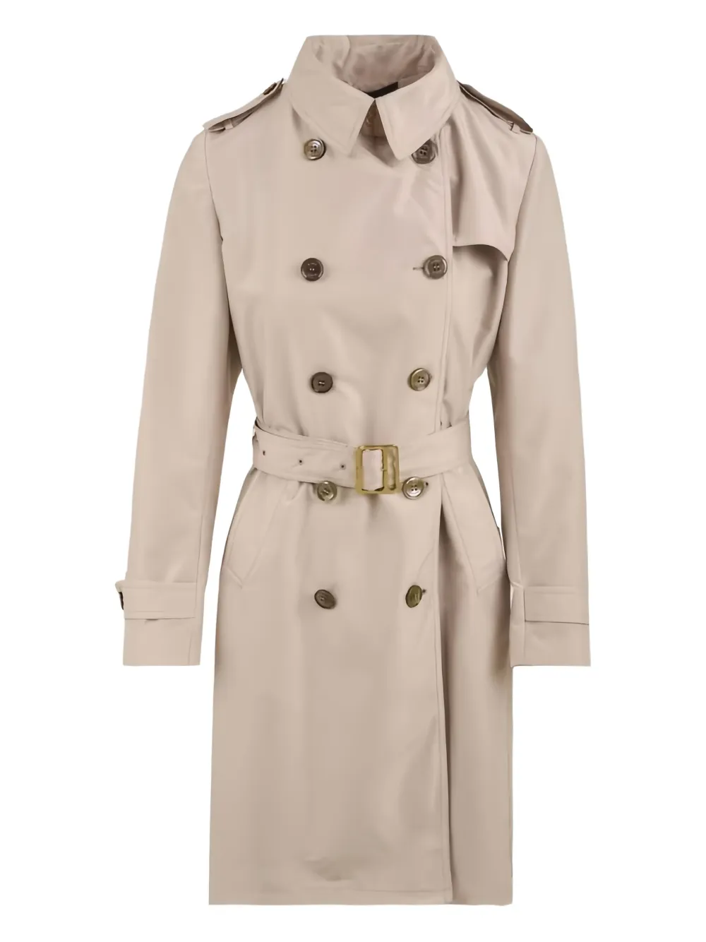 Moorer Belted Double-breasted Trench Coat In Neutral