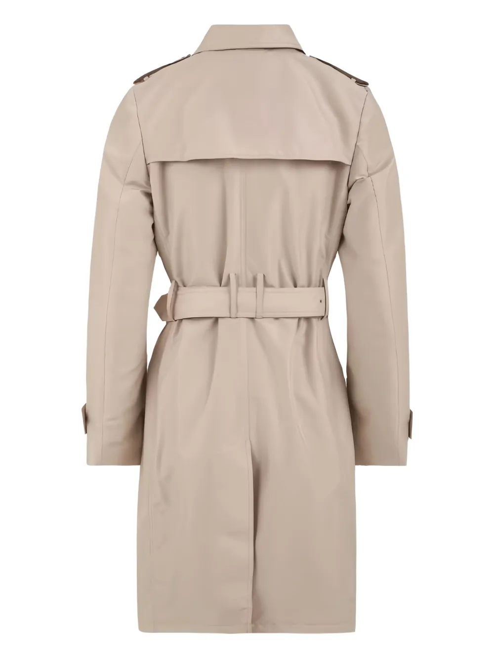 Moorer Belted Double-breasted Trench Coat In Neutral