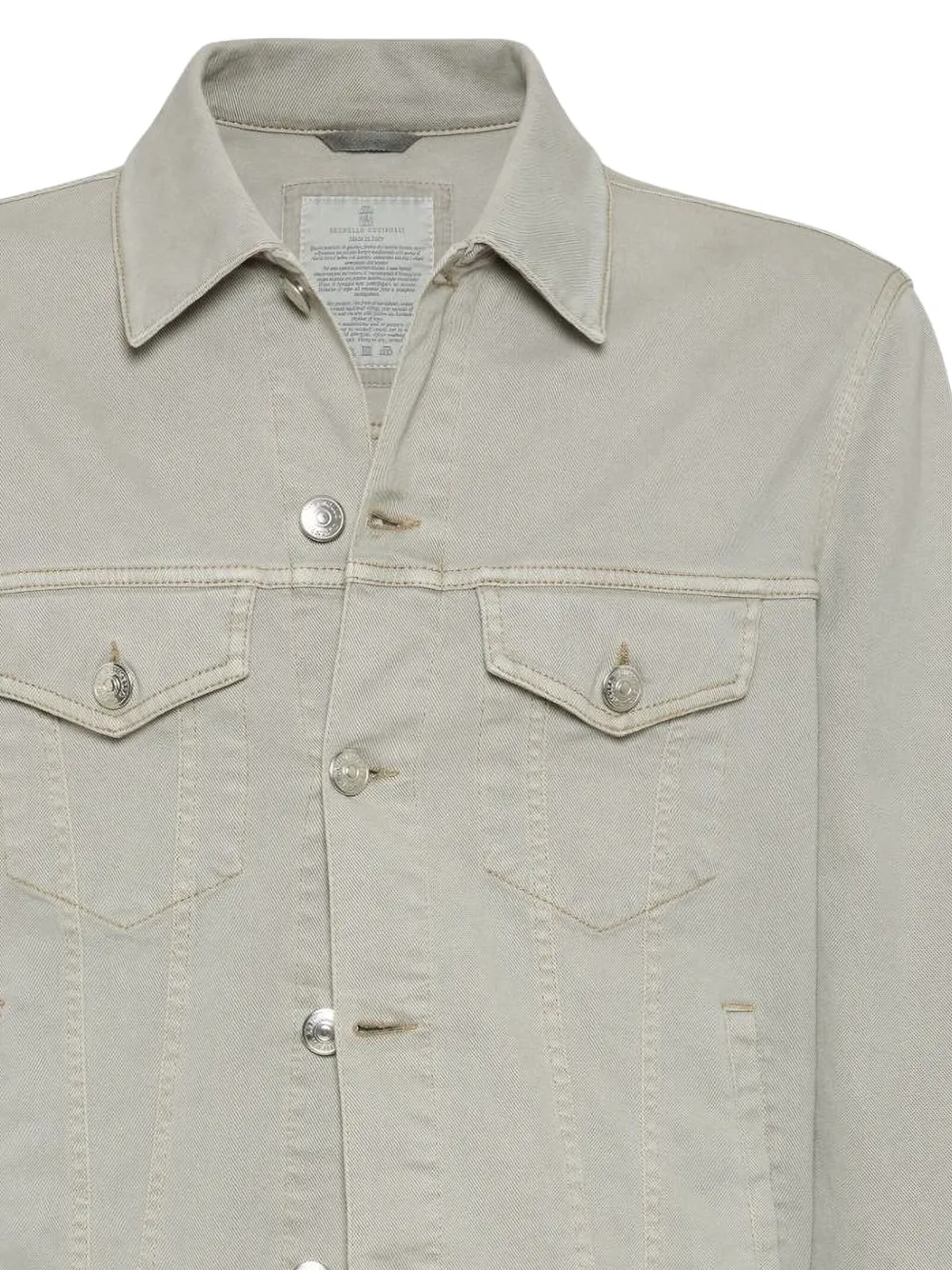 Brunello Cucinelli button-front long-sleeve denim jacket | Denim Jackets | Image 2