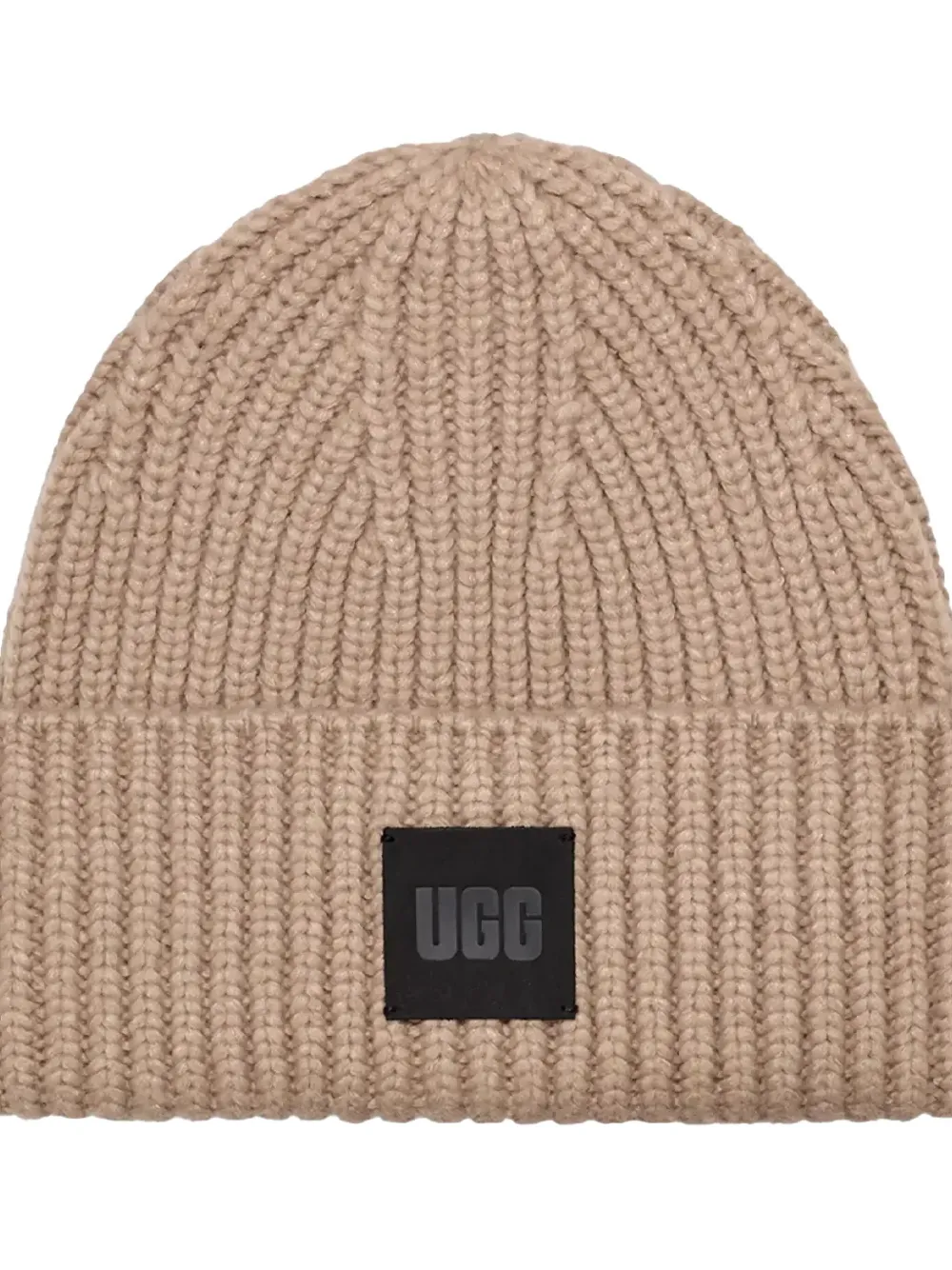 UGG Geribbelde muts met logo - Beige
