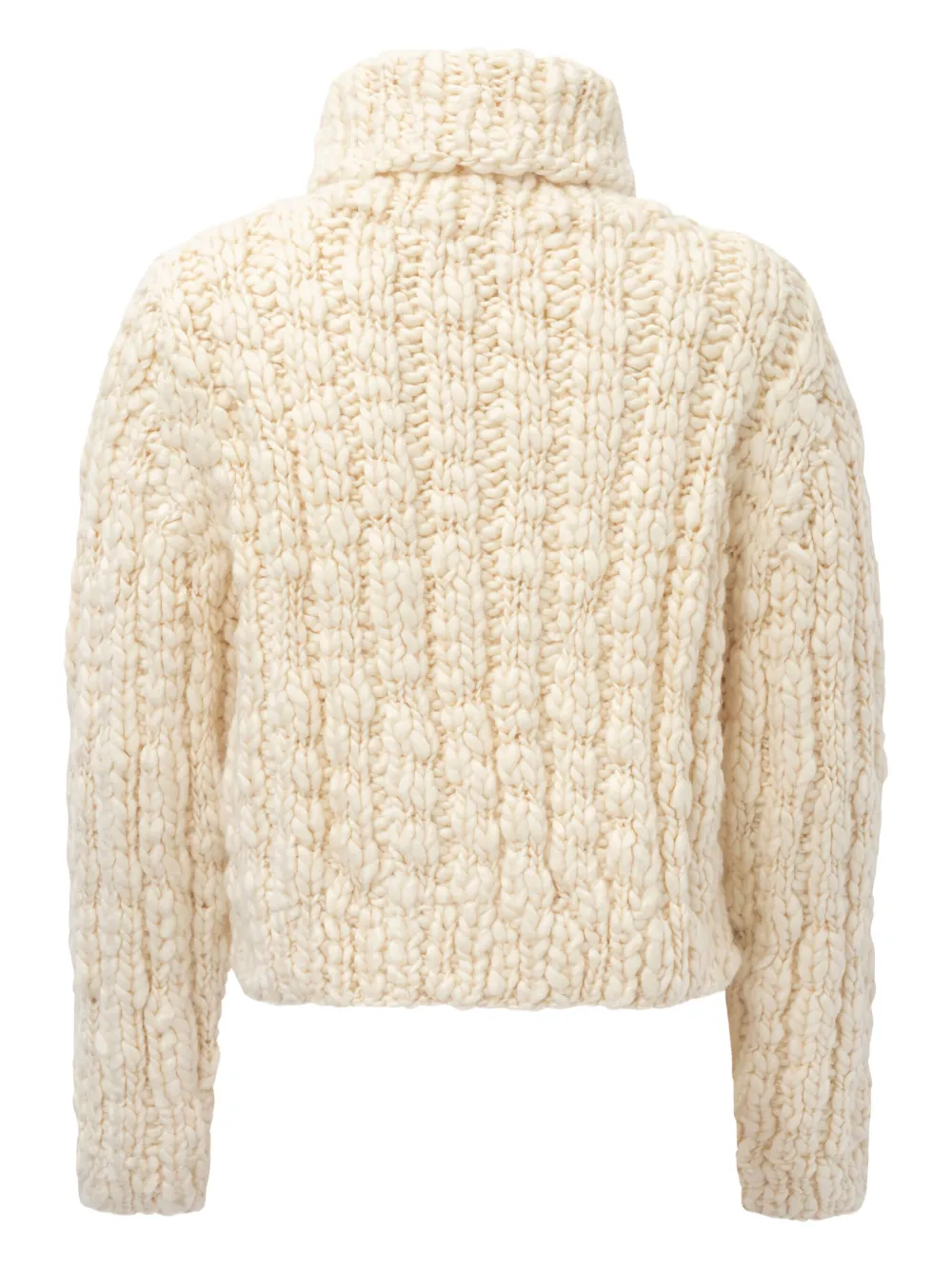 Chloé Cloudy Wool Turtleneck Sweater In White