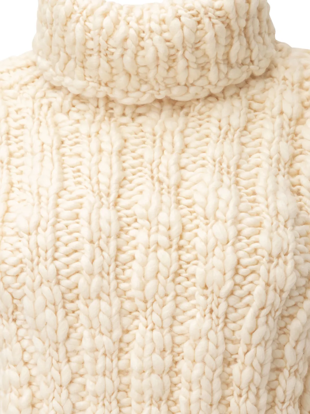 Chloé Cloudy Wool Turtleneck Sweater In White