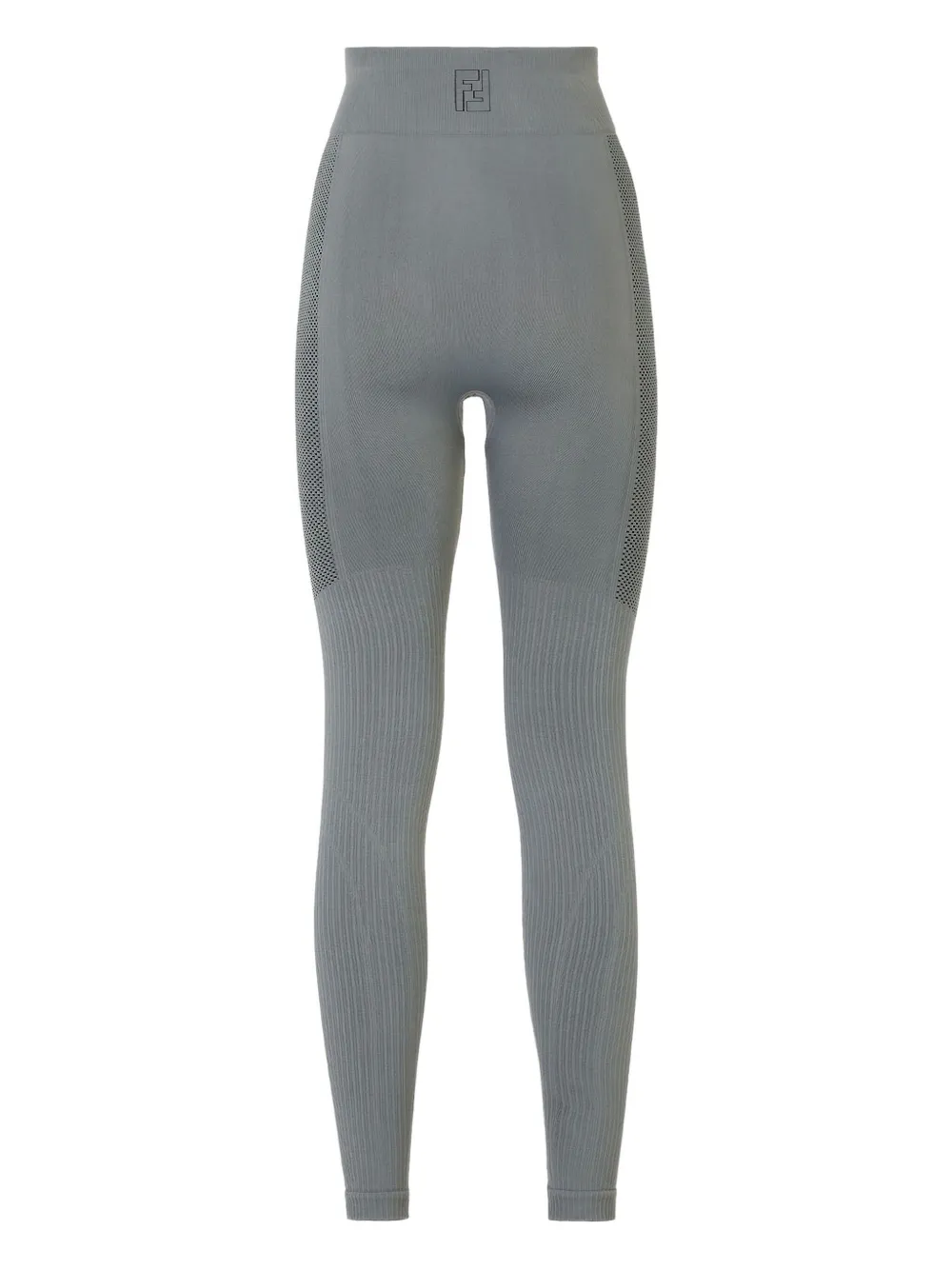 FENDI Legging met geborduurd logo Grijs