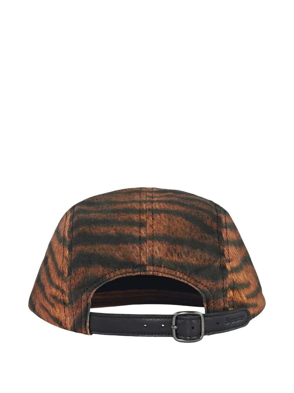 Supreme Washed Chino Tiger-print Camp Cap In Multi