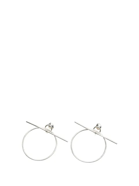 Hermès Pre-Owned 2020-2025 Medium Sterling Silver Loop earrings