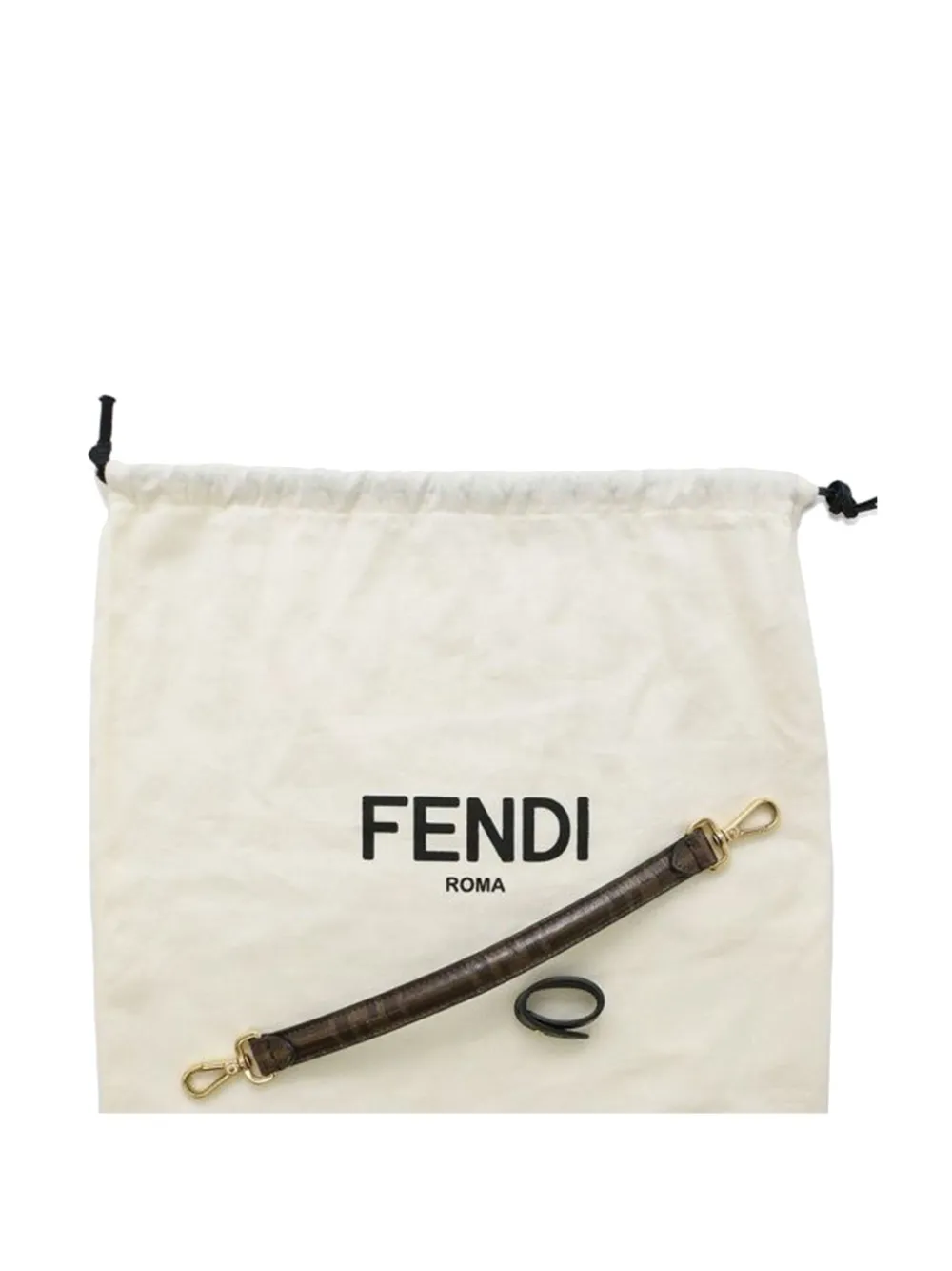 Pre-owned Fendi 2000-2025 Zucca Glazed Fabric Cage Baguette Satchel In Brown