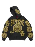Supreme Knowledge zip-up hoodie - Black