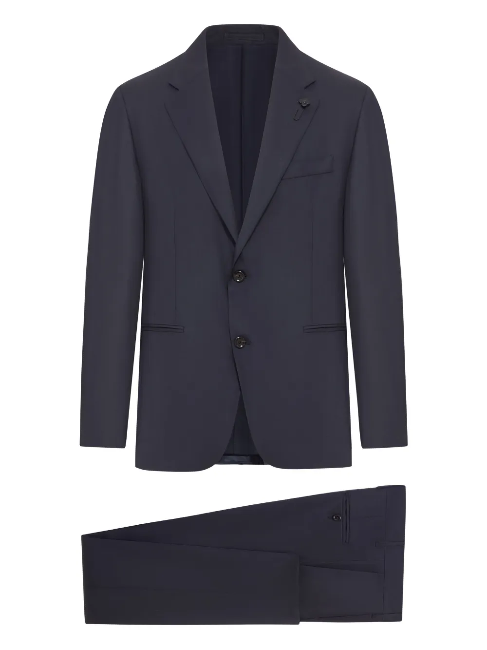 Lardini single-breasted wool blazer - ブルー Lardini single-breasted wool blazer - ブルー