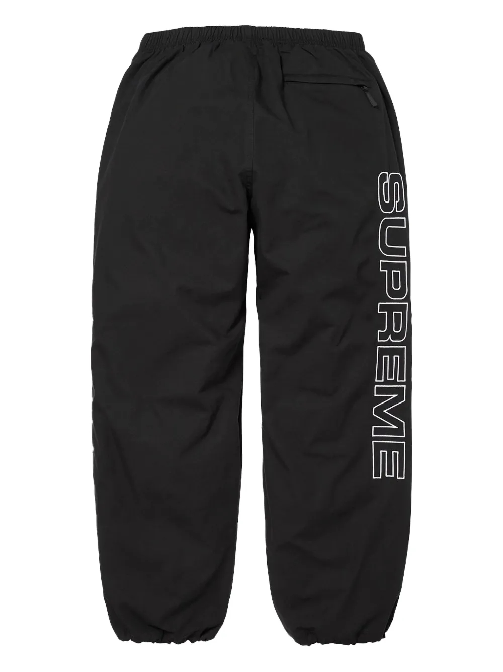 Supreme logo-embroidered straight-leg trousers - Zwart