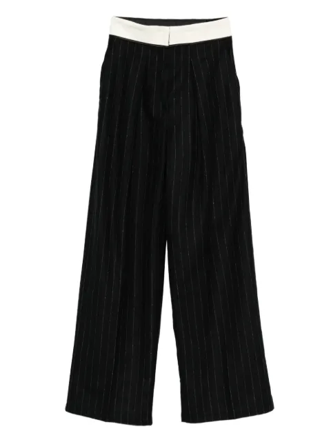 Forte Forte pantalones anchos con rayas diplomáticas estampadas