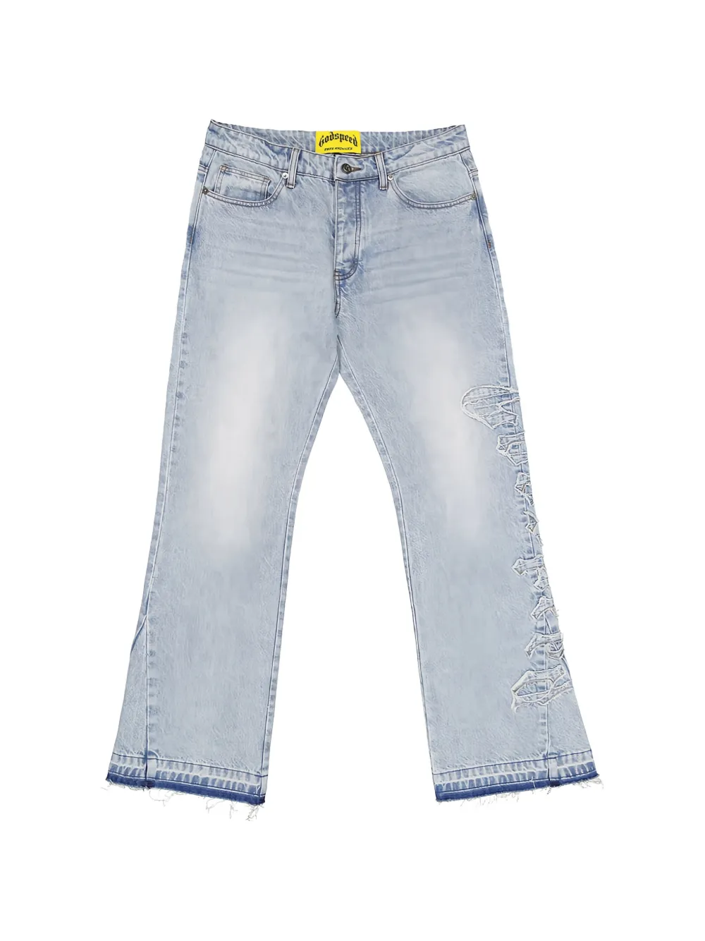 GODSPEED OG logo flared denim jeans - Blu