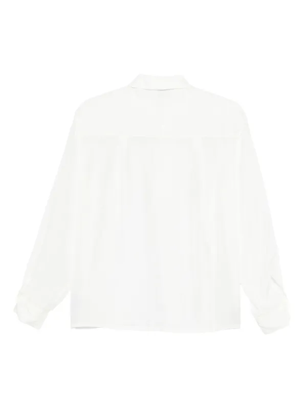 forte forteのブラウス Forte Forte crystal-embellished semi-sheer Shirt | White | FARFETCH