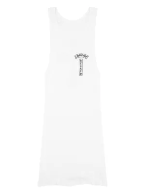 CHROME HEARTS タンクトップ ホワイト chromehearts】クロムハーツタンクトップ Tバー＆クロス ホワイト