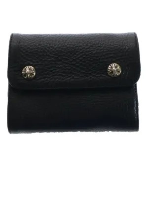 Chrome Hearts Scroll Logo Leather Card Holder | Black | FARFETCH CA