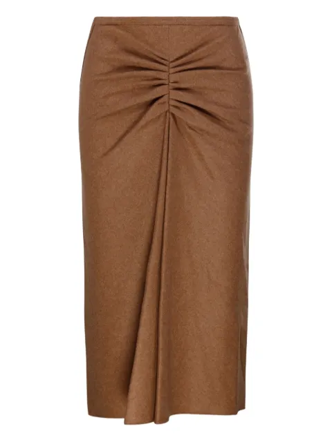 Victoria Beckham gathered-front midi skirt