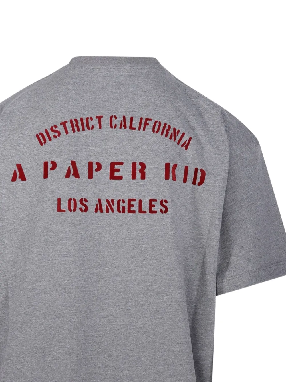 A Paper Kid T-shirt met grafische print Grijs