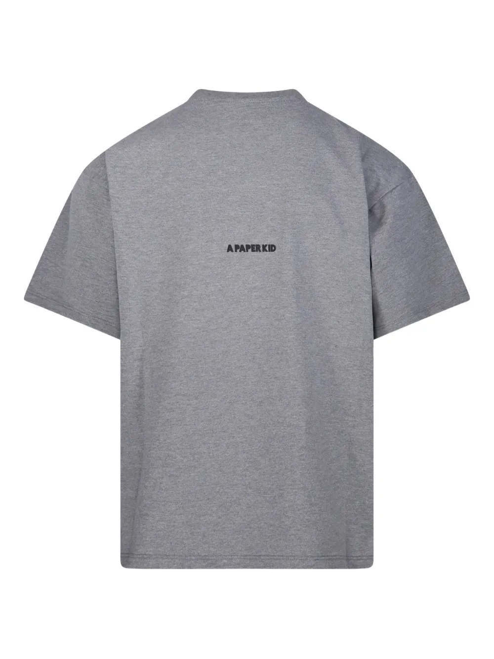 A Paper Kid T-shirt met geborduurd logo - Grijs