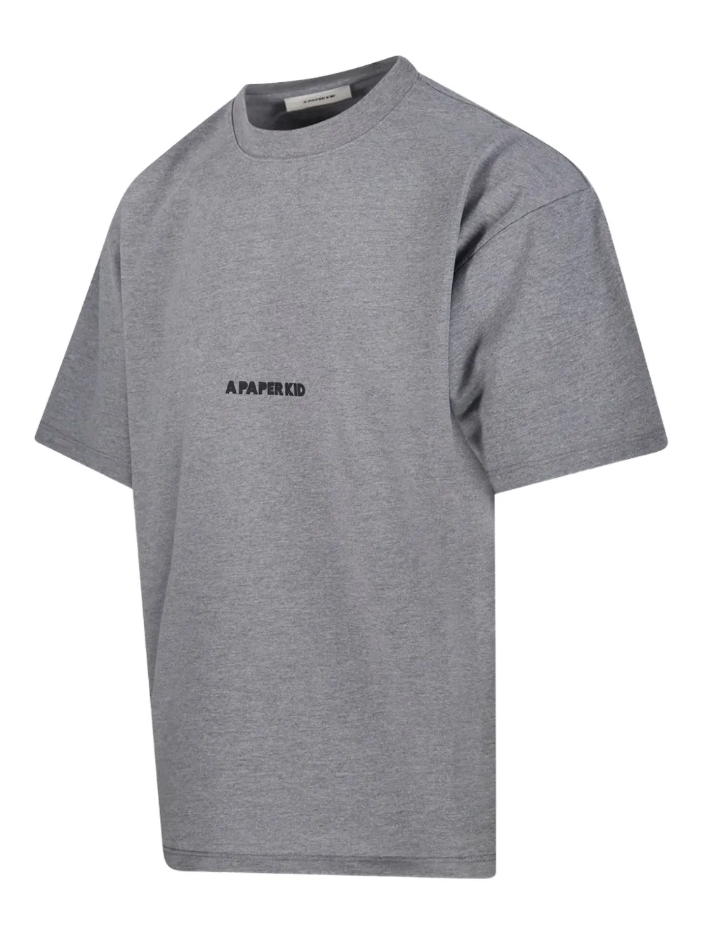 A Paper Kid Logo-embroidered T-shirt In Gray