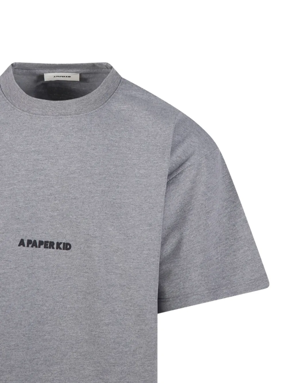 A Paper Kid Logo-embroidered T-shirt In Gray