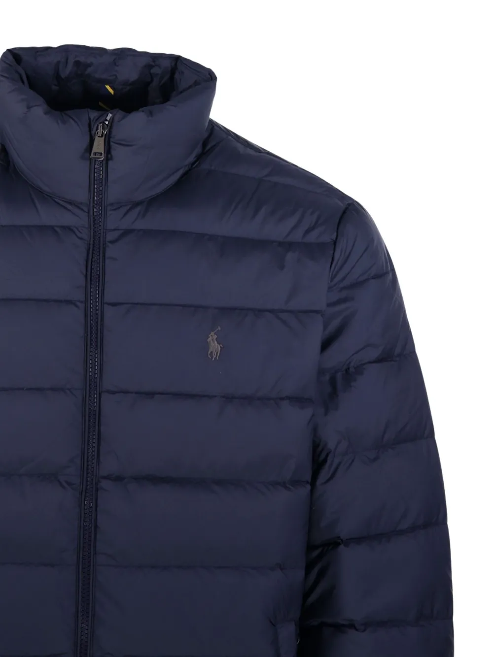 Ralph Lauren Insulated Jacket With High Collar And Pockets In Blue
