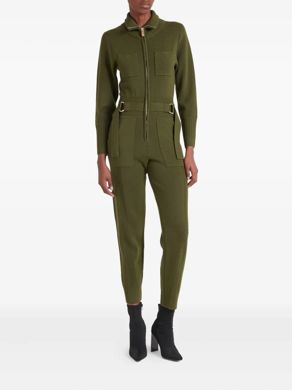 Temperley London Napoleon knit jumpsuit - Groen