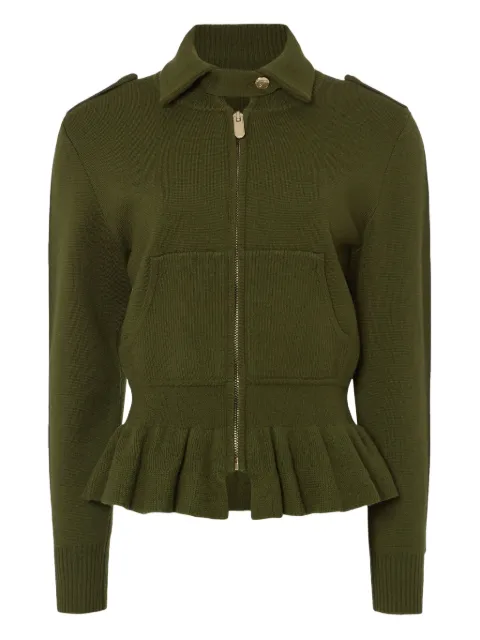 Temperley London ruffled napoleon knit jacket