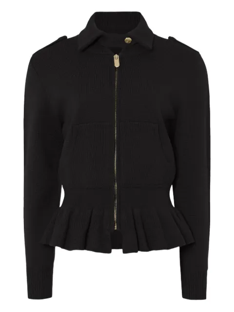 Temperley London ruffled zip NAPOLEON KNIT jacket