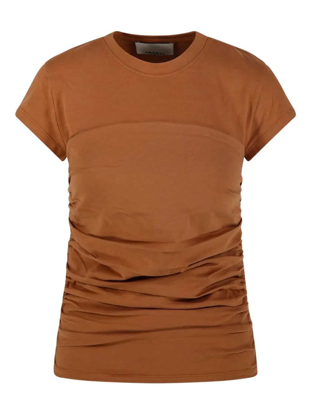 MARANT ÉTOILE Maelie ギャザーディテール Tシャツ - ブラウン MARANT ÉTOILE Maelie ギャザーディテール Tシャツ - ブラウン