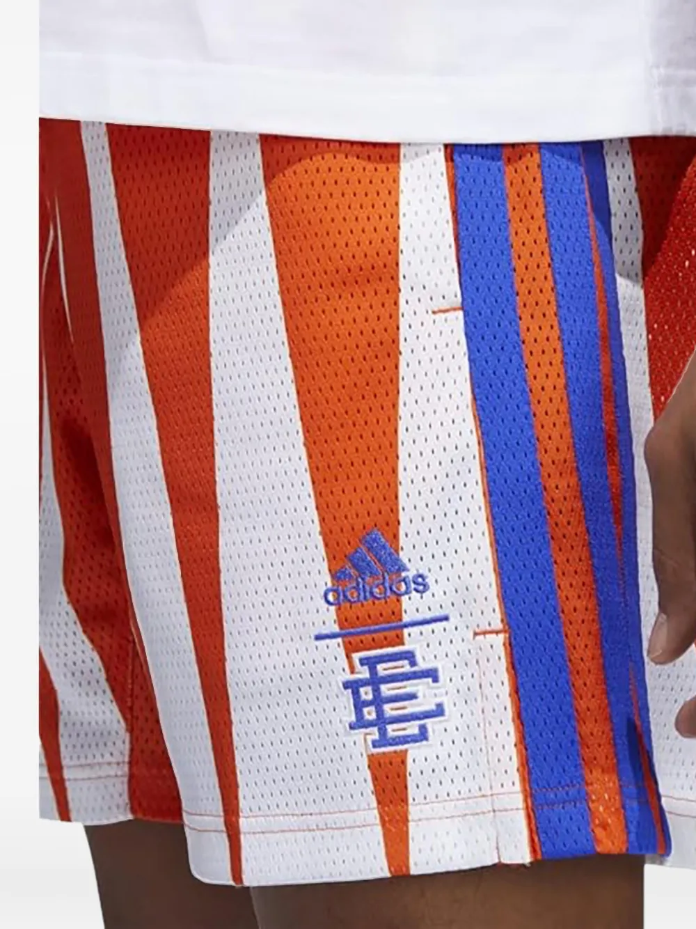 Adidas geometric-print shorts - Wit
