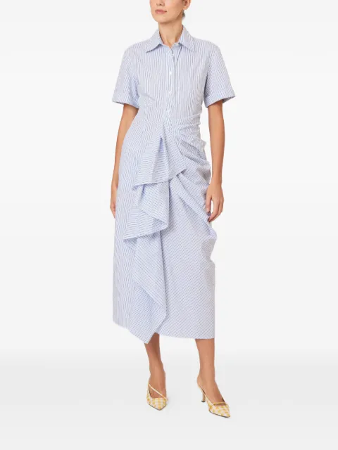 Rosie Assoulin ruffled-detail striped dress